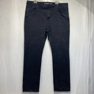 Pantalones de mezclilla Kenneth Cole pierna recta tiro medio para hombre talla 38x32 negros lavados elásticos - Imagen 1 de 17