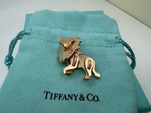Tiffany Co 18k Rose Gold Diamanten Save The Wild Löwe Brosche Anstecknadel - Bild 1 von 10