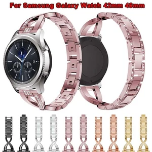 Correa de acero inoxidable para reloj Samsung Galaxy 5/Pro 4 3 correas pulsera diamante - Imagen 1 de 16