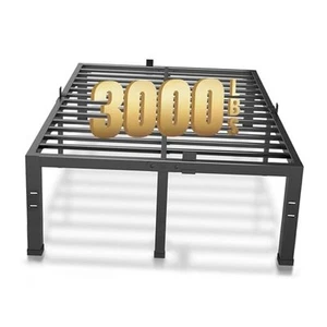 18 Inch High Bed Frame No Box Spring Needed Heavy Duty Platform Queen 18 inch - Picture 1 of 7