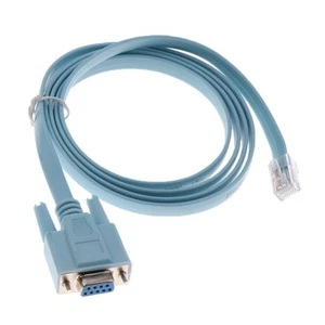 DB 9Pin RS232 Série Vers Adaptateur Ethernet CAT5 Câble De Console LAN Bleu - Photo 1/3