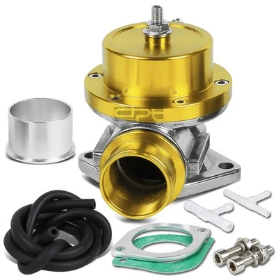 VÁLVULA DE SOPLADO TURBO BRIDA 2.5 UNIVERSAL ALUMINIO DORADO ESTILO S BOV 30 PSI Foto 1 de 4