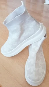 Herren Schuhe Größe 43 NEU weiß beige Sehr bequem! Ohne zu binden - Bild 1 von 12