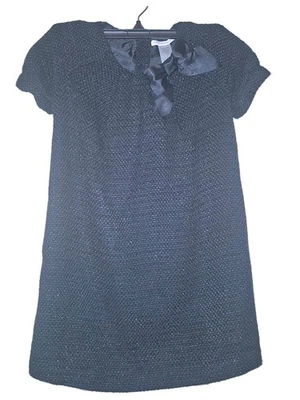 Vestido Janie And Jack Talla 6 Negro Tejido Brillante Vacaciones Elegante Formal Foto 1 de 4