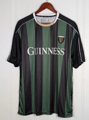 Guinness Soccer Jersey Shirt Black Green Ireland Size Large Irish Beer Futbol  - Image 1 of 3