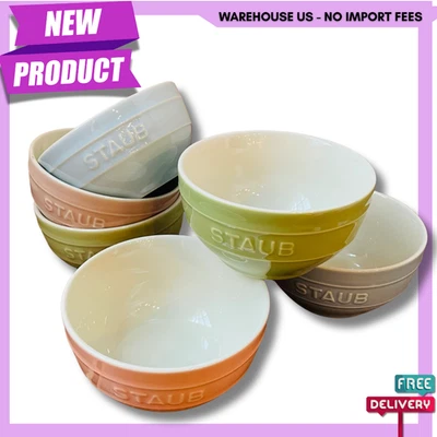 NEW STAUB STONEWARE Macaron Bowl set with Vacuum Lid, FREESHIP - Image 1 of 4