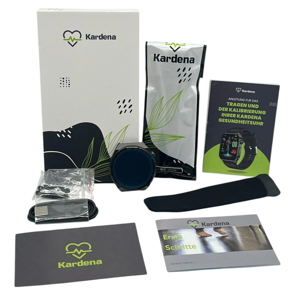 Kardena Care Air 2 Uhr - inkl. Mikroairbag Telefon EKG 9 Messungen Stress Schlaf - Bild 1 von 1