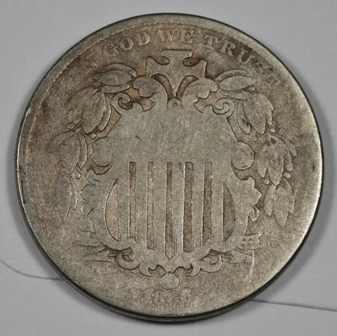 1866 Shield Nickel.  Circulated.  184097 Cover