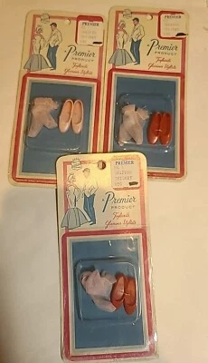 3 PAKS VINTAGE PREMIER DOLL 1960's Skipper Cricket NRFP Shoes And Socks SK1 - Image 1 of 4