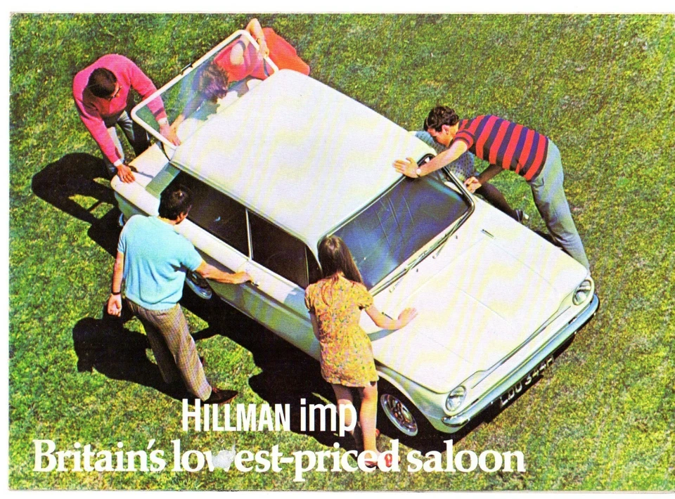 Hillman Imp 1970-71 UK Market Foldout Sales Brochure Super De Luxe Base - Image 1 of 1