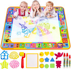 Water Doodle Magic Mat, Larger 100 x 70cm Multicolored No Mess Water Drawing Pad