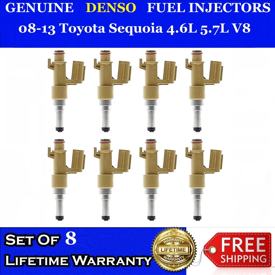8x Inyectores de combustible Denso OEM para 08-13 Toyota Sequoia 4,6 L 5,7 L V8 #23250-0S020 Foto 1 de 1