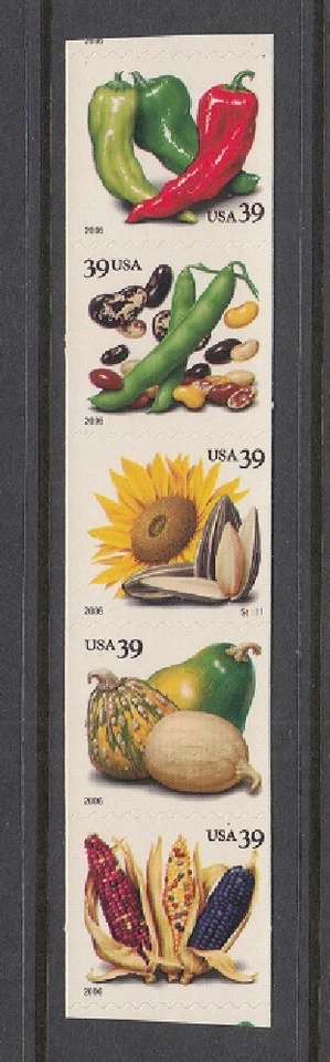 USA PNC SC# 4003-4007 CROPS 39c.SELF ADHESIVE MNH - PL# S1111 - LOT# 628-4 - Image 1 of 1