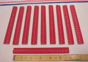 10 pcs. *Chianti Red* Vintage Ceramic Liner-Pencil-Sizzle Tiles; 5/8" X 6"  Rope - Picture 1 of 12