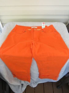 Y2K Tommy Hilfiger Sz 16 Womens Cuffed Pants Orange VINTAGE NEW WITH TAGS - Picture 1 of 5