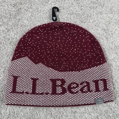 NUEVO CON ETIQUETAS LL Bean Gorro Clásico de Invierno Unisex Rojo Invierno Montaña Nieve Lana Acrílico Foto 1 de 4