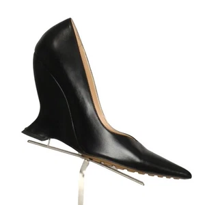 BOTTEGA VENETA - 2018 schwarze Leder Keilabsatz Pumps, Größe 37 - Bild 1 von 6