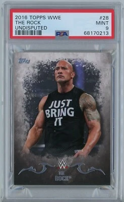 Topps Undisputed WWE #28 2016 The Rock PSA 9 como nuevo POP 1 ninguno superior Foto 1 de 2
