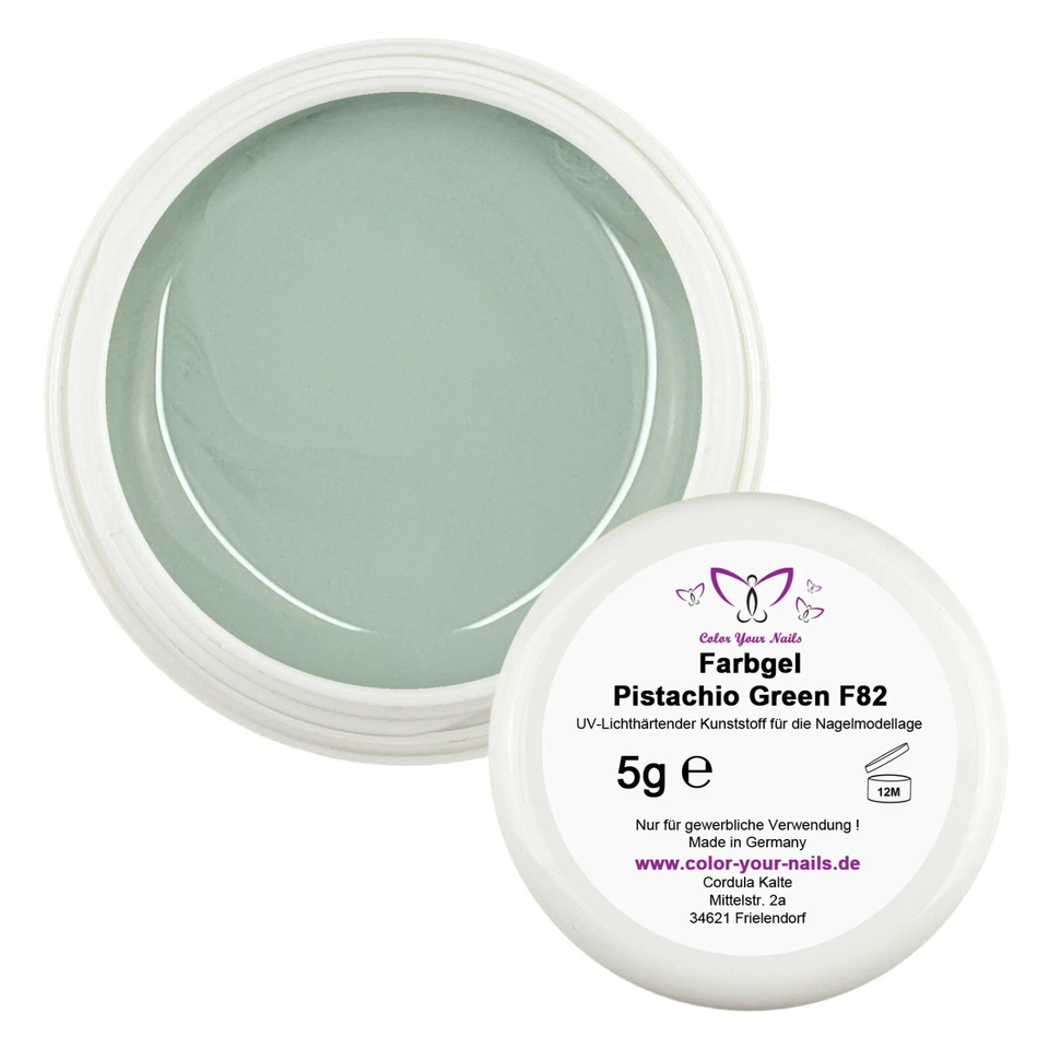 5g Premium Farbgel Pistachio Green (FGMS-82) hochdeckendes UV Gel - Bild 1 von 2