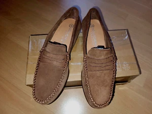 LOLA GONZALEZ Leder Mokassins Gr.36 Brau butterweiches Wildleder UNGETRAGEN - Bild 1 von 6