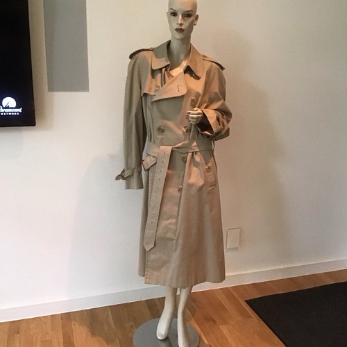 Trench vintage da uomo Burberry marrone chiaro Nova fodera a scacchi doppio seno herrods 54 R