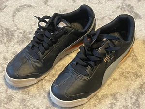 Puma Mens Roma Basic Plus - 369571 26 - Black, Gray Orange Sz 10 - Picture 1 of 10