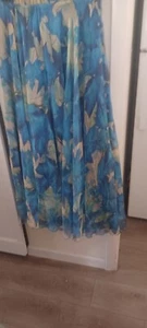 CHICWISH Maxi Skirt,Maple Leaf Blue. XL - Picture 1 of 5