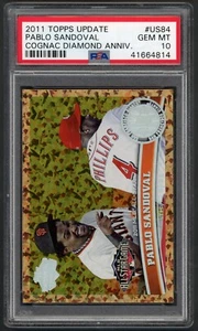 2011 Topps Update Pablo Sandoval US84 PSA 10 GEM MINT Cognac Diamond Anniversary - Picture 1 of 2