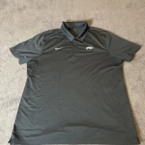 Nike Dri Fit Men’s XL Gray Arkansas Razorbacks Polo Shirt - Picture 1 of 8