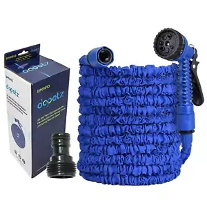 More details for expandable garden hose pipe 50-100ft spray gun flexible expanding stretch pipes 