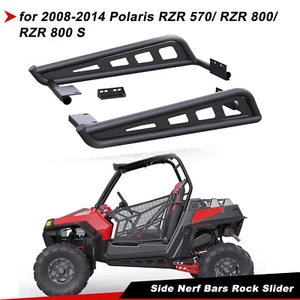 Side Nerf Bars Rock Slider Fit for 2008-2014 Polaris RZR 570/ RZR 800/ RZR 800 S - Picture 1 of 8