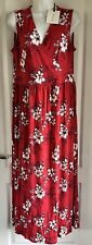 41 Hawthorn Dress Women’s Large Adelina Maxi Red Floral Sleeveless Soft Knit