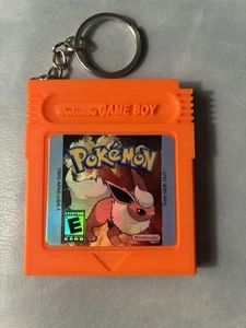Pokémon Flareon keychain Gameboy Nintendo cartridge retro anime - Picture 1 of 2