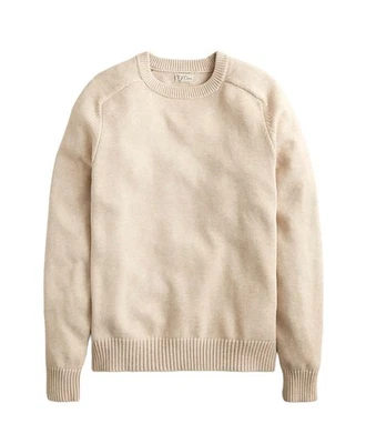 J Crew Heritage Cotton Crewneck Sweater Men's M Heather Sand - Image 1 of 2