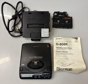 Sony Car Discman D-808k, Adaptador Cassette Coche y Montaje Coche con Cables SIN PROBAR - Imagen 1 de 15