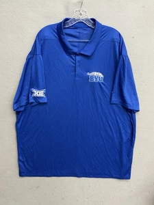 BYU Cougars Polo Shirt Mens 3XL Blue NCAA Football Nike Dri Fit Player Issued - Picture 1 of 10