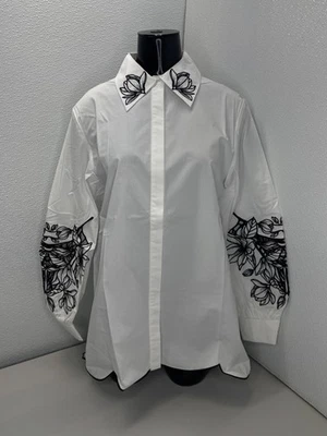 Anne Fontaine женская рубашка верхний белый размер S Leonie длинным рукавом хлопок поплин - Изображение 1 из 4