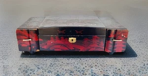 Vtg Japanese Hand Painted Abalone/MOP Inlay Music Jewelry Box, Swan Brand 14"x6" - Picture 1 of 16