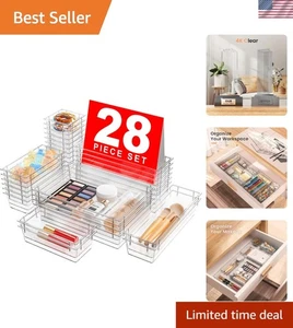 28pc Acrylic Drawer Organizers - Non-Slip, Easy Clean Storage Solution - Picture 1 of 10