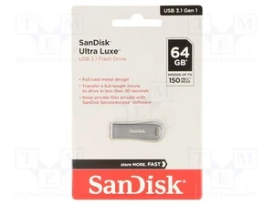 Pendrive USB 3.2 64GB R: 150MB/s ULTRA LUXE srebrny USB A Z1C2 - Bild 1 von 1