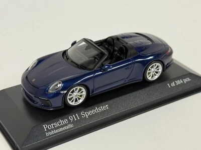 1/43 Minichamps Porsche 911 Speedster 2019 In Blu Metallico 410 061132 BK113 - Immagine 1 di 4