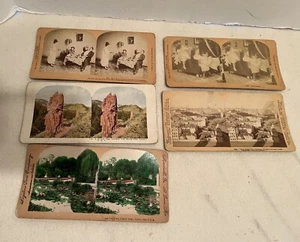 Stereo View Card Lot Kilburn DAvis +Kremlin Wall Funny + - Picture 1 of 5