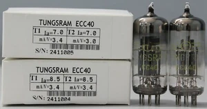 ECC40 Tungsram Clear Glass Made in Holland Avo tested 1 MP #2411004 2411005 - Picture 1 of 9