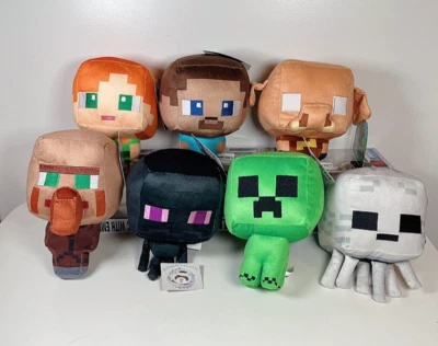MINECRAFT The Movie Licensed Plush Cute Soft Toy ASSORTED Steve Alex Pigman 15CM - Image 1 of 3