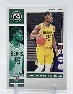Tarjeta de novato Davion Mitchell 2021 Panini Chronicles draft pick #10 Kings - Imagen 1 de 2
