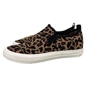 Gypsy Jazz So Fly Knit Leopard Sneakers Slip On Platform Black Brown Womens 10 - Picture 1 of 8