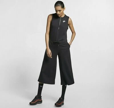 Nike Damen Overall Hose Sportswear Club Jumpsuit AR3848-010 Sample T-Shirt Neu S - Bild 1 von 4