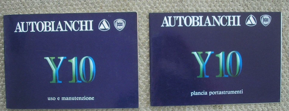 LIBRETTO USO MANUTENZIONE AUTOBIANCHI Y 10 BROCHURE PLANCIA PORTASTRUMENTI 1985  - Immagine 1 di 1