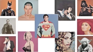 Pop Art Iconic Canvas Giclee Print Signed by Bente Bjornbakk Film & Music Famous - Picture 1 of 28