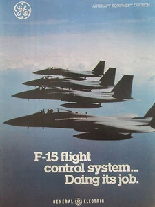 3/1980 PUB GENERAL ELECTRIC F-15 EAGLE FLIGHT CONTROL SYSTEM USAF ORIGINAL ANZEIGE - Bild 1 von 1